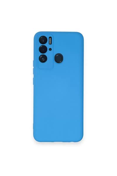Tecno Pova Neo Kılıf Nano içi Kadife Silikon - Mavi
