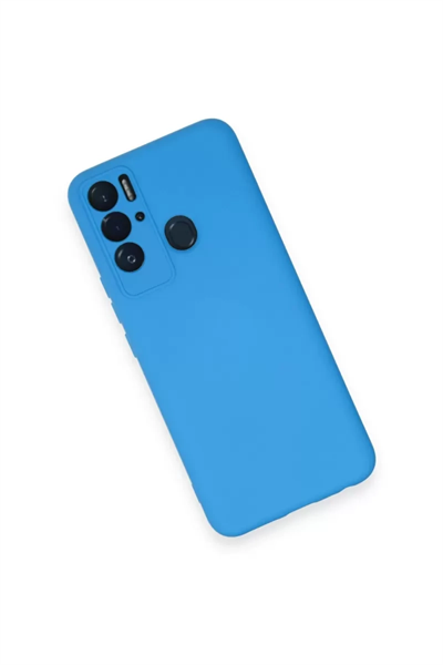 Tecno Pova Neo Kılıf Nano içi Kadife Silikon - Mavi