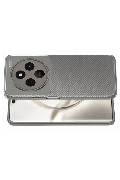 Tecno Spark 30 Kılıf Auto Focus Karbon Kapak - Gri