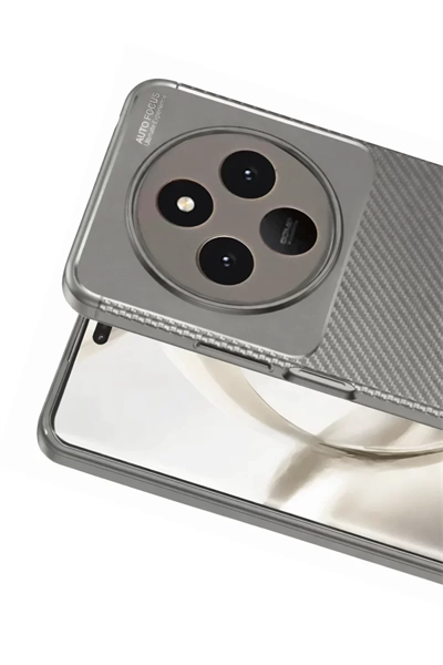 Tecno Spark 30 Kılıf Auto Focus Karbon Kapak - Gri