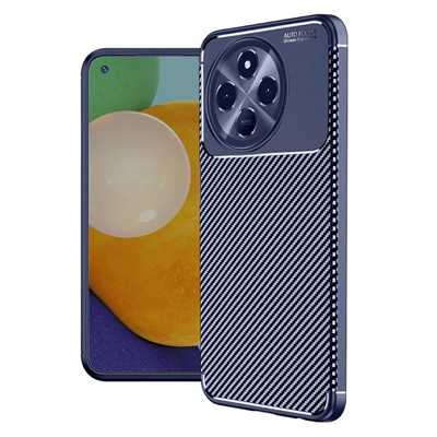 Tecno Spark 30 Pro Kılıf Auto Focus Karbon Kapak - Lacivert