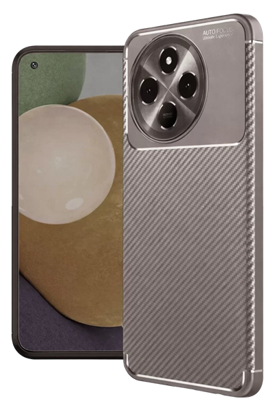 Tecno Spark 30 Pro Kılıf Auto Focus Karbon Kapak - Gri