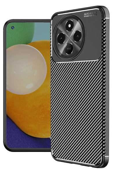 Tecno Spark 30 Pro Kılıf Auto Focus Karbon Kapak - Siyah