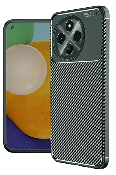 Tecno Spark 30 Pro Kılıf Auto Focus Karbon Kapak - Koyu Yeşil