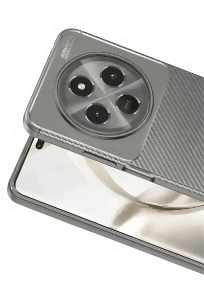Tecno Spark 30C Kılıf Auto Focus Karbon Kapak - Gri