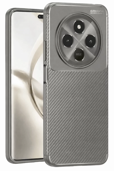 Tecno Spark 30C Kılıf Auto Focus Karbon Kapak - Gri