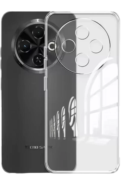 Tecno Spark 30C Kılıf Lüx Şeffaf Silikon