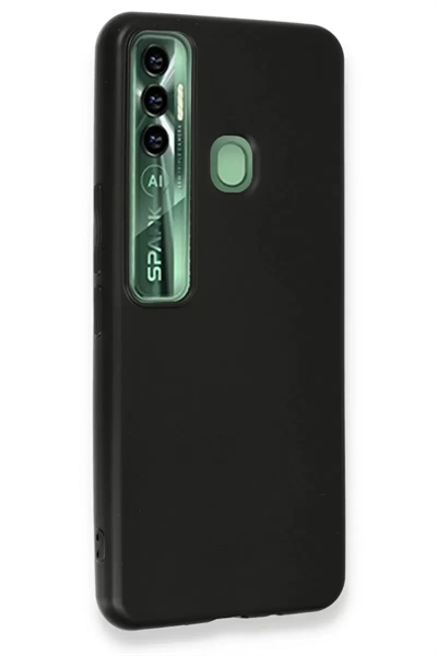 Tecno Spark 7 Pro Kılıf First Silikon - Siyah