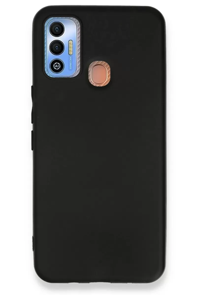Tecno Spark 7T Kılıf First Silikon - Siyah