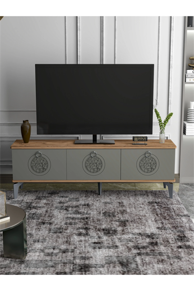 Tv Sehpası Tv Ünitesi Saraylı Atlantik Çam - Antrasit 5061