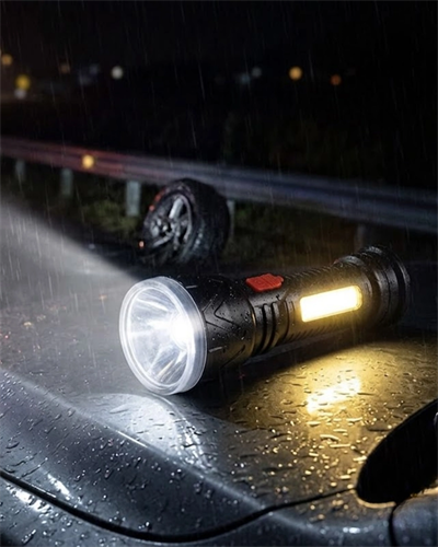 Uzun Menzilli Işıldak Şarjlı 9 LED 4 Kademeli Aydınlatma