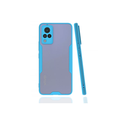 Vivo V21 Kılıf Platin Silikon - Mavi