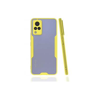 Vivo V21 Kılıf Platin Silikon - Sarı