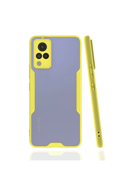 Vivo V21 Kılıf Platin Silikon - Sarı