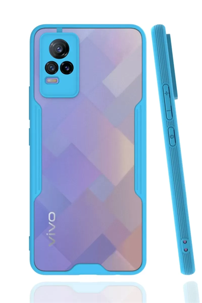 Vivo V21e Kılıf Platin Silikon - Mavi