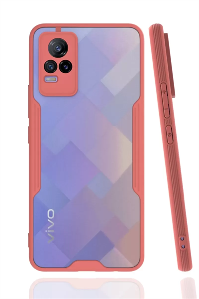 Vivo V21e Kılıf Platin Silikon - Pembe
