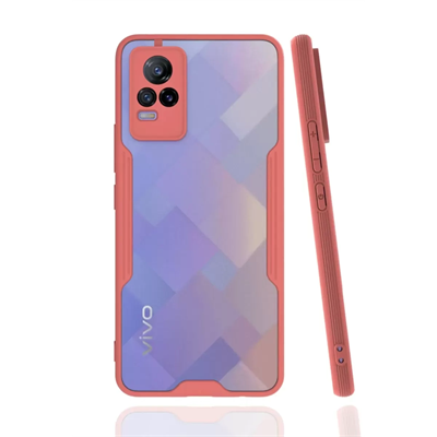 Vivo V21e Kılıf Platin Silikon - Pembe