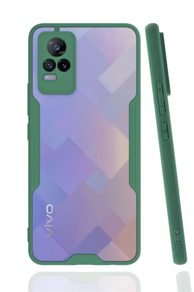 Vivo V21e Kılıf Platin Silikon - Yeşil