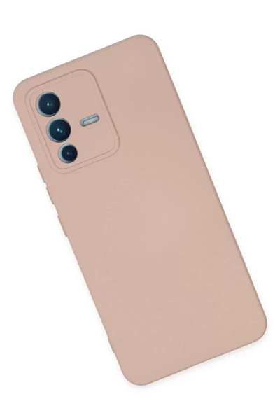 Vivo V23 5G Kılıf Nano içi Kadife Silikon - Pudra
