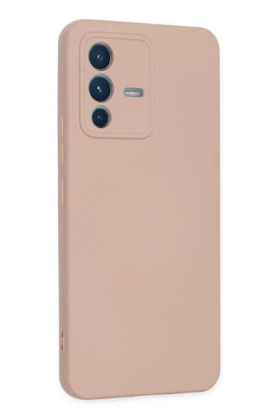 Vivo V23 5G Kılıf Nano içi Kadife Silikon - Pudra