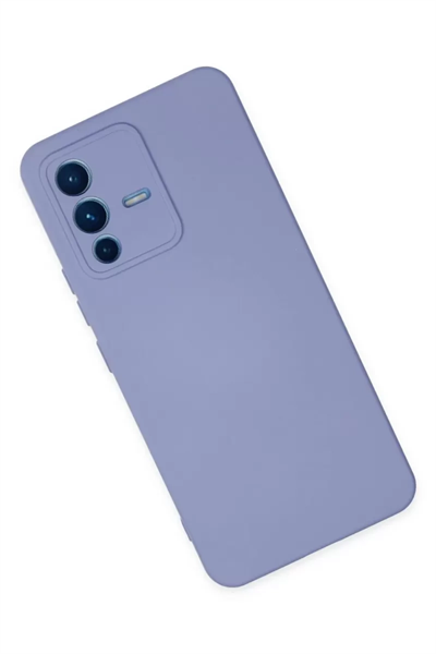Vivo V23 5G Kılıf Nano içi Kadife Silikon - Lila