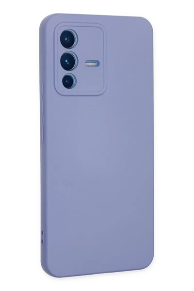 Vivo V23 5G Kılıf Nano içi Kadife Silikon - Lila