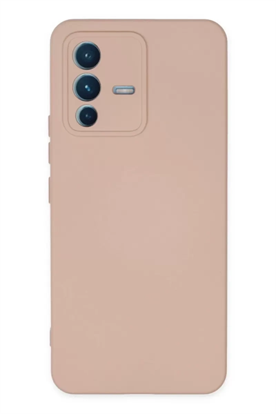 Vivo V23 5G Kılıf Nano içi Kadife Silikon - Pudra