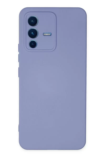 Vivo V23 5G Kılıf Nano içi Kadife Silikon - Lila
