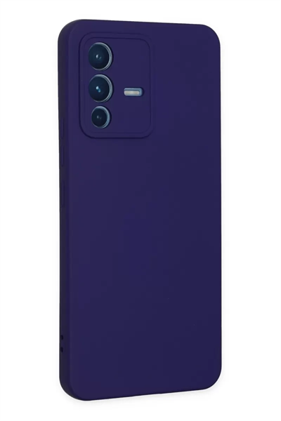 Vivo V23 5G Kılıf Nano içi Kadife Silikon - Mor