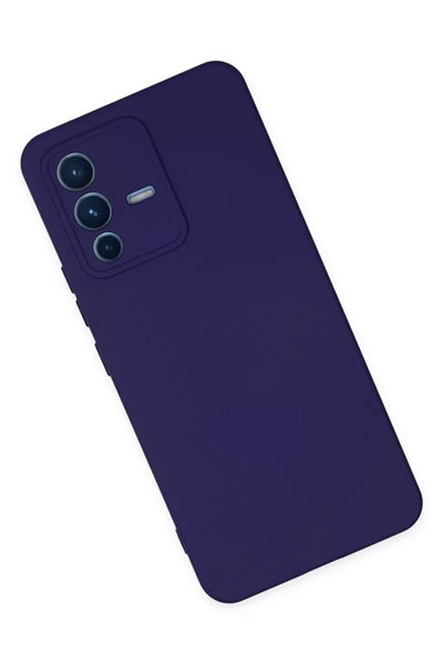 Vivo V23 5G Kılıf Nano içi Kadife Silikon - Mor
