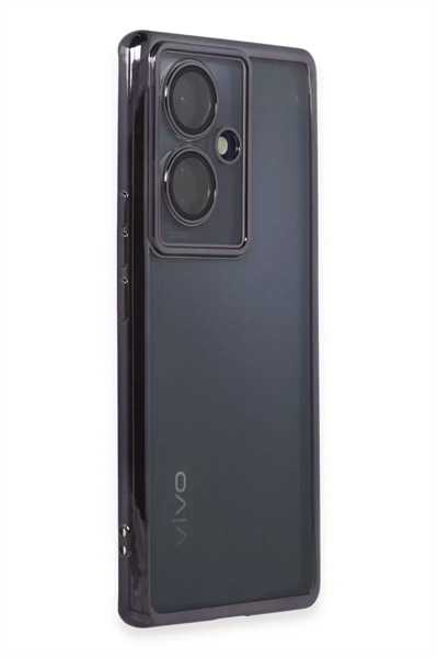 Vivo V29 Lite Kılıf Lensli Silikon - Mor