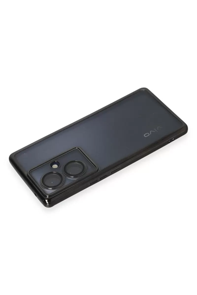 Vivo V29 Lite Kılıf Lensli Silikon - Siyah