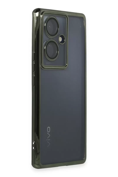 Vivo V29 Lite Kılıf Lensli Silikon - Yeşil