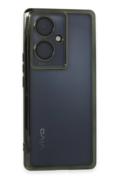Vivo V29 Lite Kılıf Lensli Silikon - Yeşil