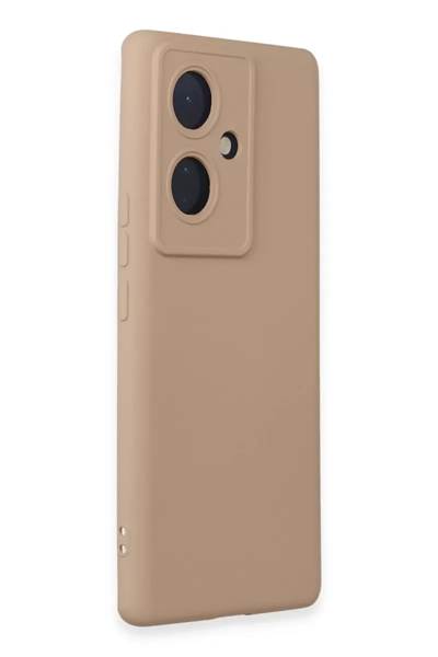 Vivo V29 Lite Kılıf Nano içi Kadife Silikon - Pudra