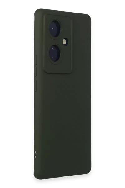 Vivo V29 Lite Kılıf Nano içi Kadife Silikon - Koyu Yeşil