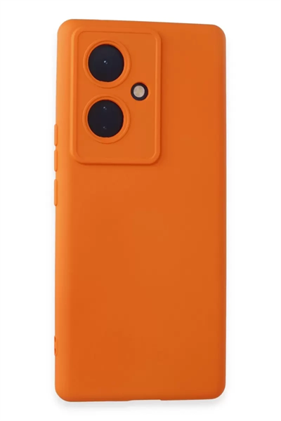Vivo V29 Lite Kılıf Nano içi Kadife Silikon - Turuncu