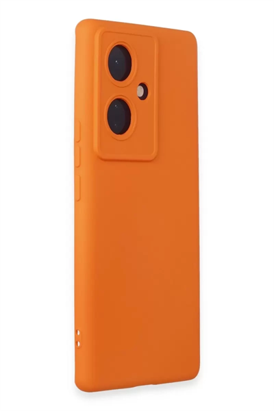 Vivo V29 Lite Kılıf Nano içi Kadife Silikon - Turuncu