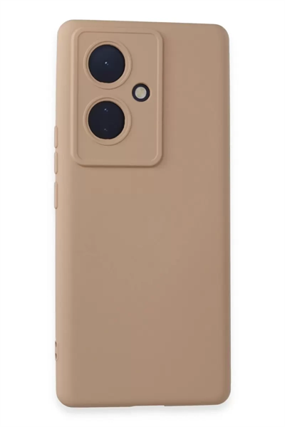 Vivo V29 Lite Kılıf Nano içi Kadife Silikon - Pudra