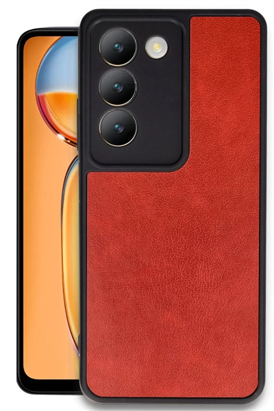 Vivo V30 Lite 4G Kılıf Aras Deri Kapak - Kırmızı