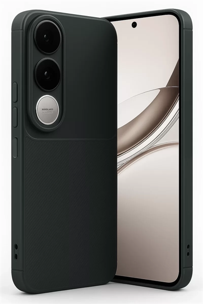 Vivo V50 Lite 4G Auto Focus Karbon Kapak - Siyah