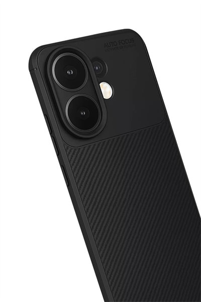 Vivo V60 5G Auto Focus Karbon Kapak - Siyah