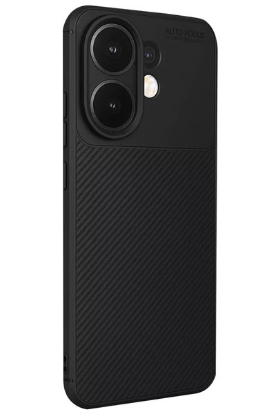 Vivo V60 5G Auto Focus Karbon Kapak - Siyah