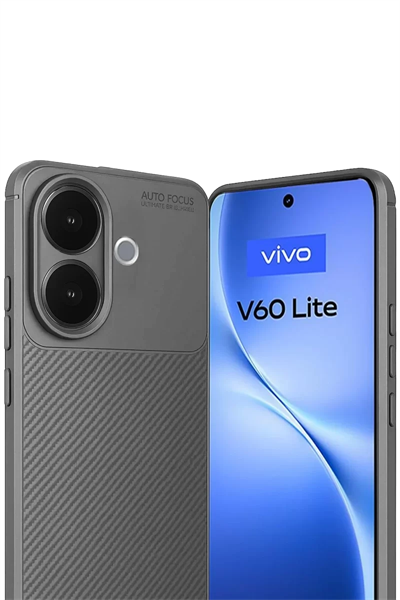 Vivo V60 Lite Auto Focus Karbon Kapak - Gri