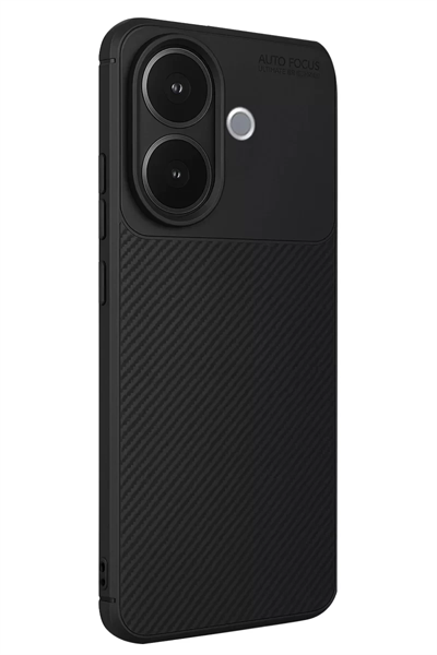 Vivo V60 Lite Auto Focus Karbon Kapak - Siyah