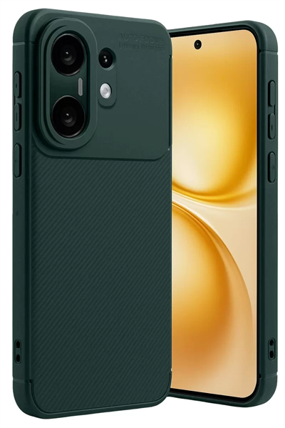 Vivo X200 FE Auto Focus Karbon Kapak - Koyu Yeşil