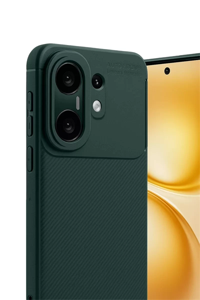 Vivo X200 FE Auto Focus Karbon Kapak - Koyu Yeşil