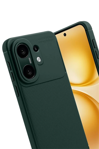 Vivo X200 FE Auto Focus Karbon Kapak - Koyu Yeşil