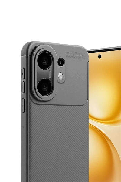 Vivo X200 FE Auto Focus Karbon Kapak -Gri