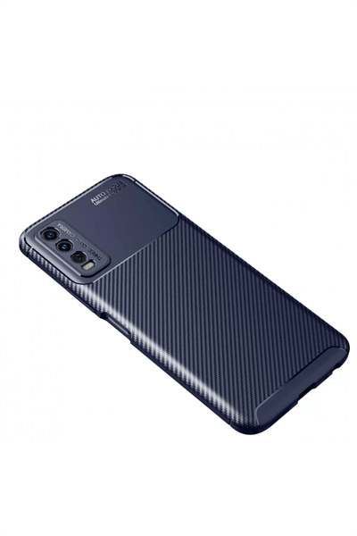 Vivo Y11S Kılıf Auto Focus Karbon Kapak - Lacivert